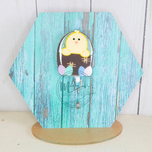 Easter Basket with Chick Badge Reel