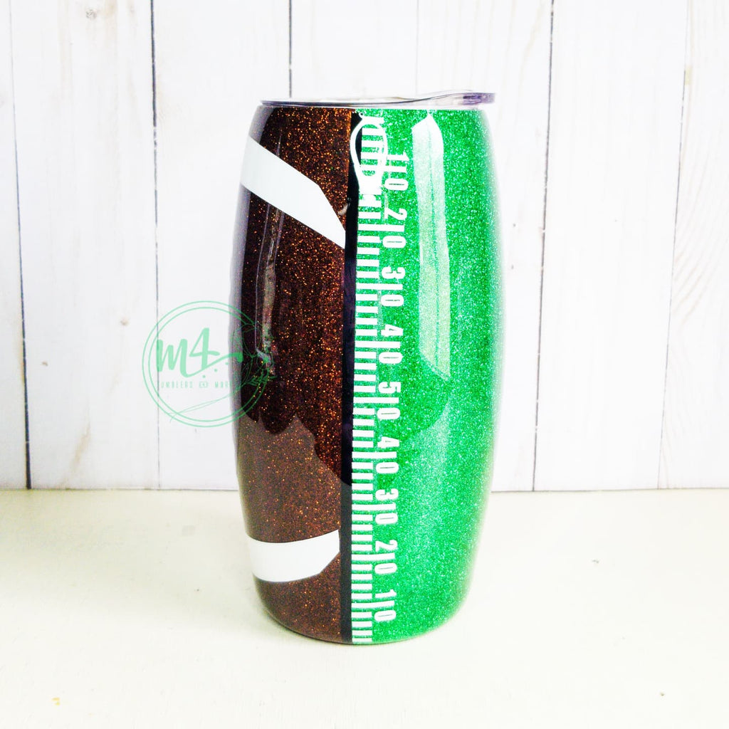 Football and Field Split Tumbler, 25 oz – M4 Tumblers and More