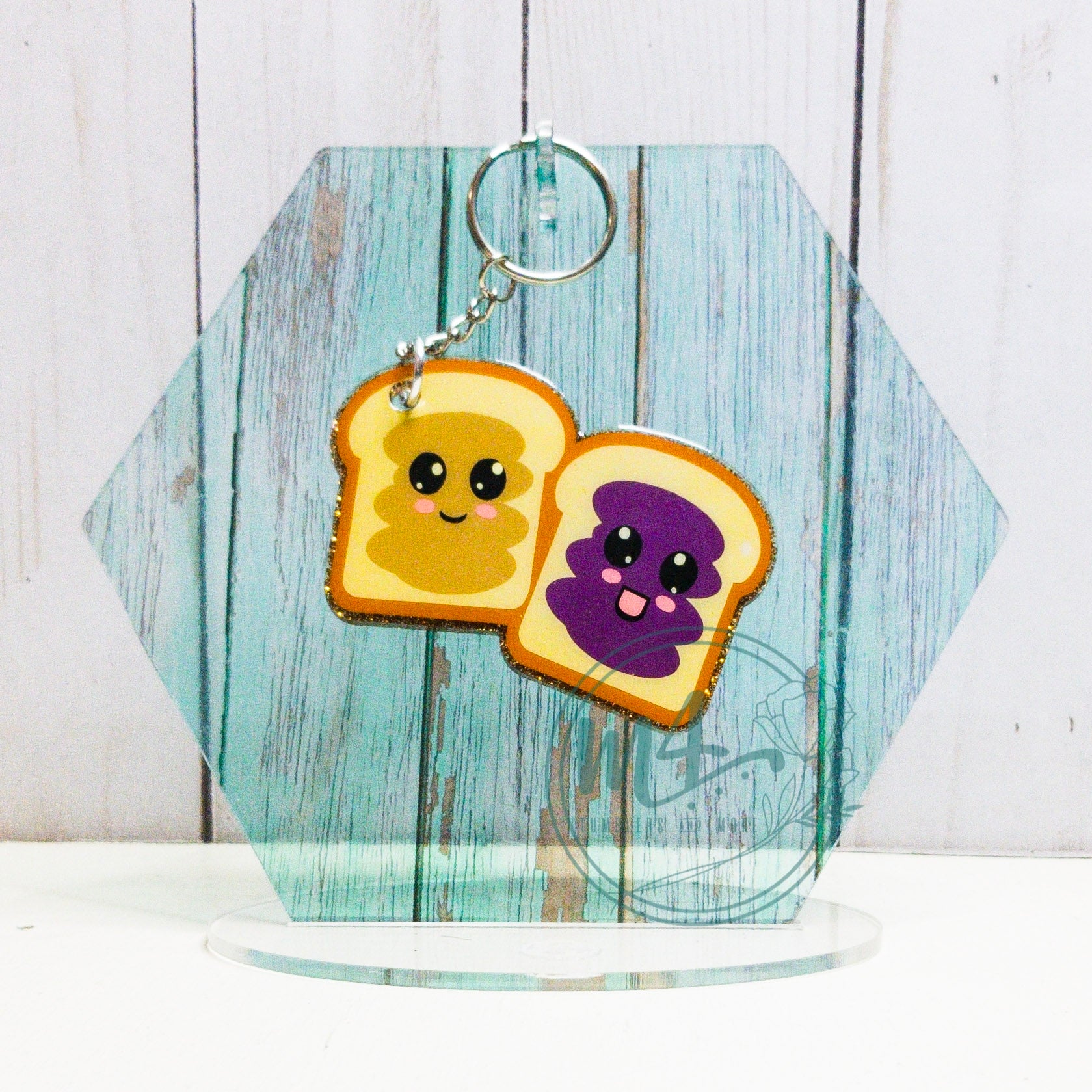 Peanut Butter and Jelly Keychain