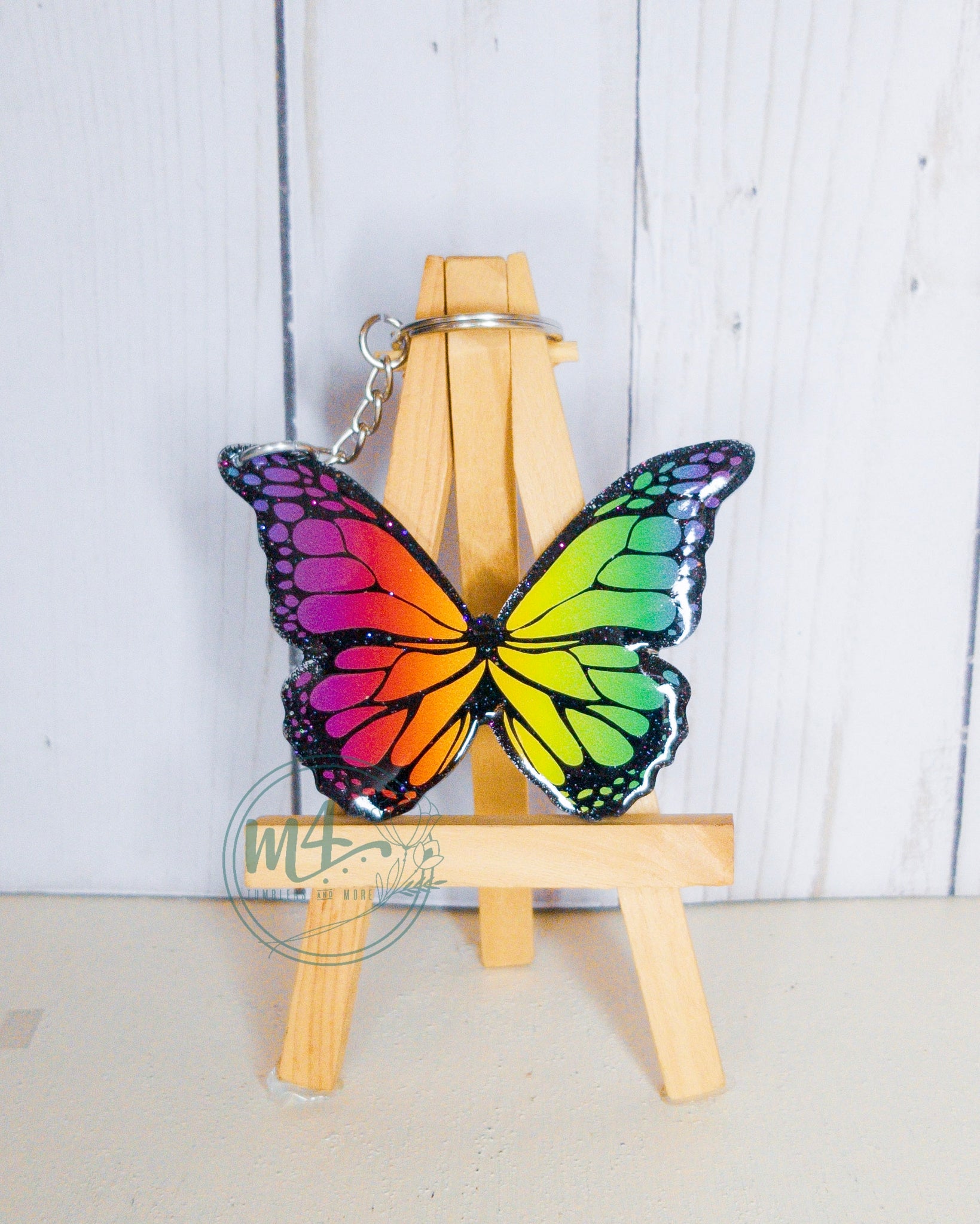 Rainbow Pride Butterfly Keychain