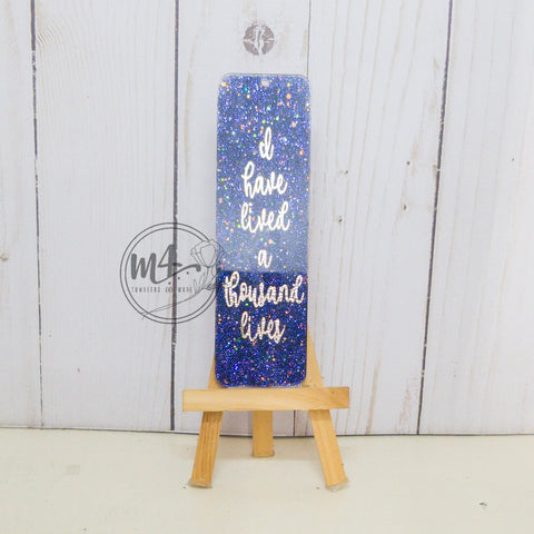 I Have Lived A Thousand Lives Glittered Acrylic Bookmark