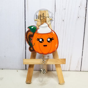 Pumpkin Mug Badge Reel